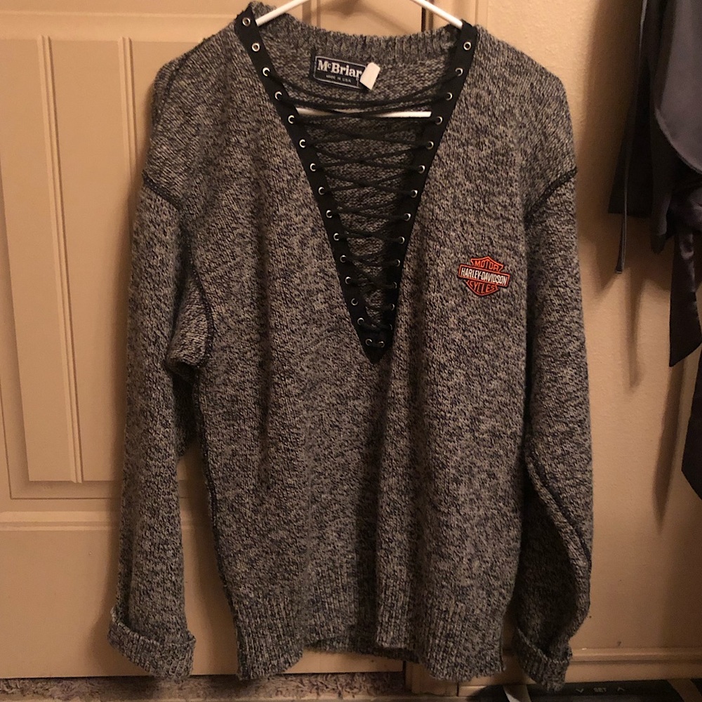 Lace-Up Harley Davidson Sweater